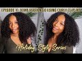 HOLIDAY STYLE #10| MIDDLE PART WASH N GO USING 3 YEAR OLD 3C/4A CURLY CLIP INS