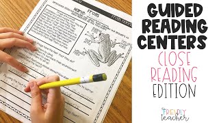 Use a Close Reading Literacy Center to Strengthen Reading Comprehension
