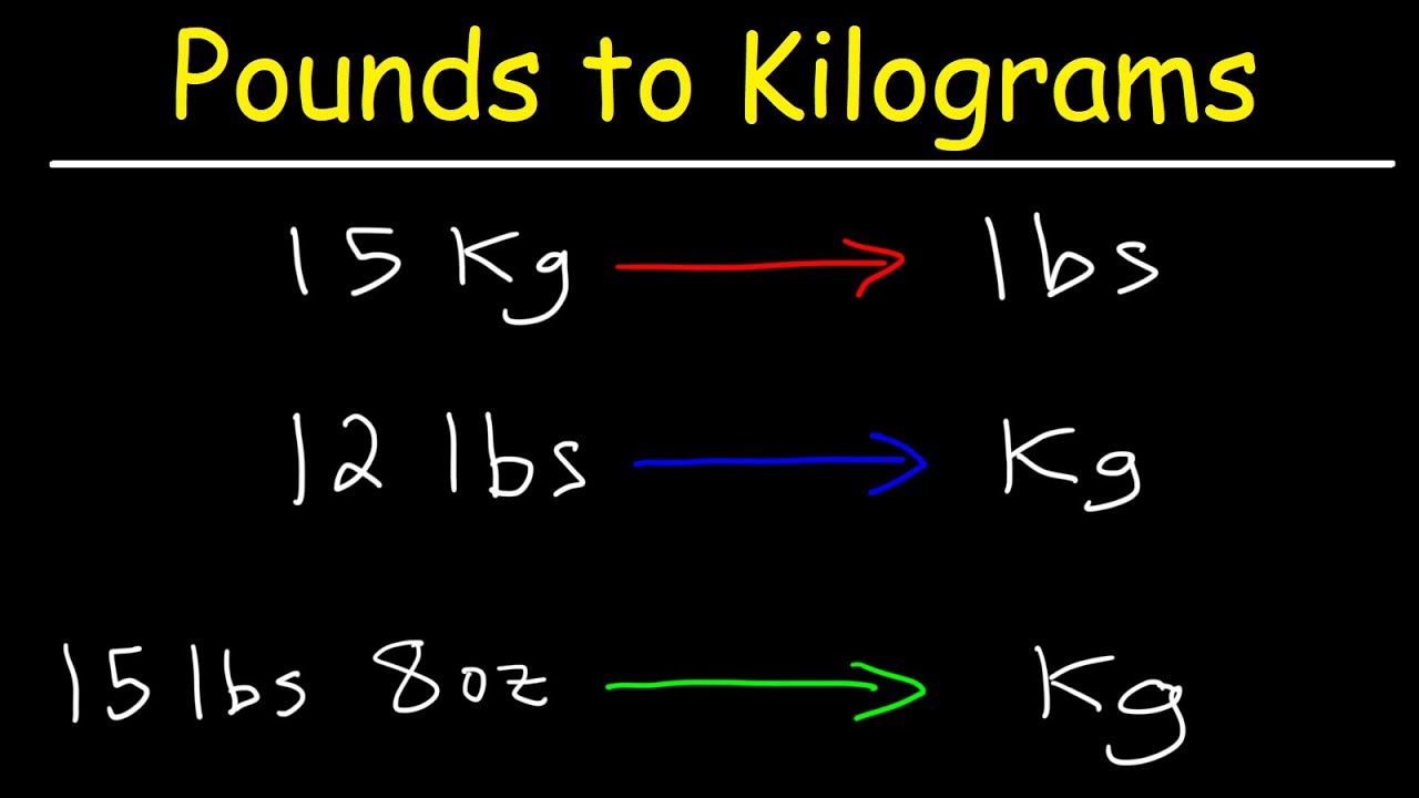 How To Convert From Pounds To Kilograms and Kilograms to Pounds