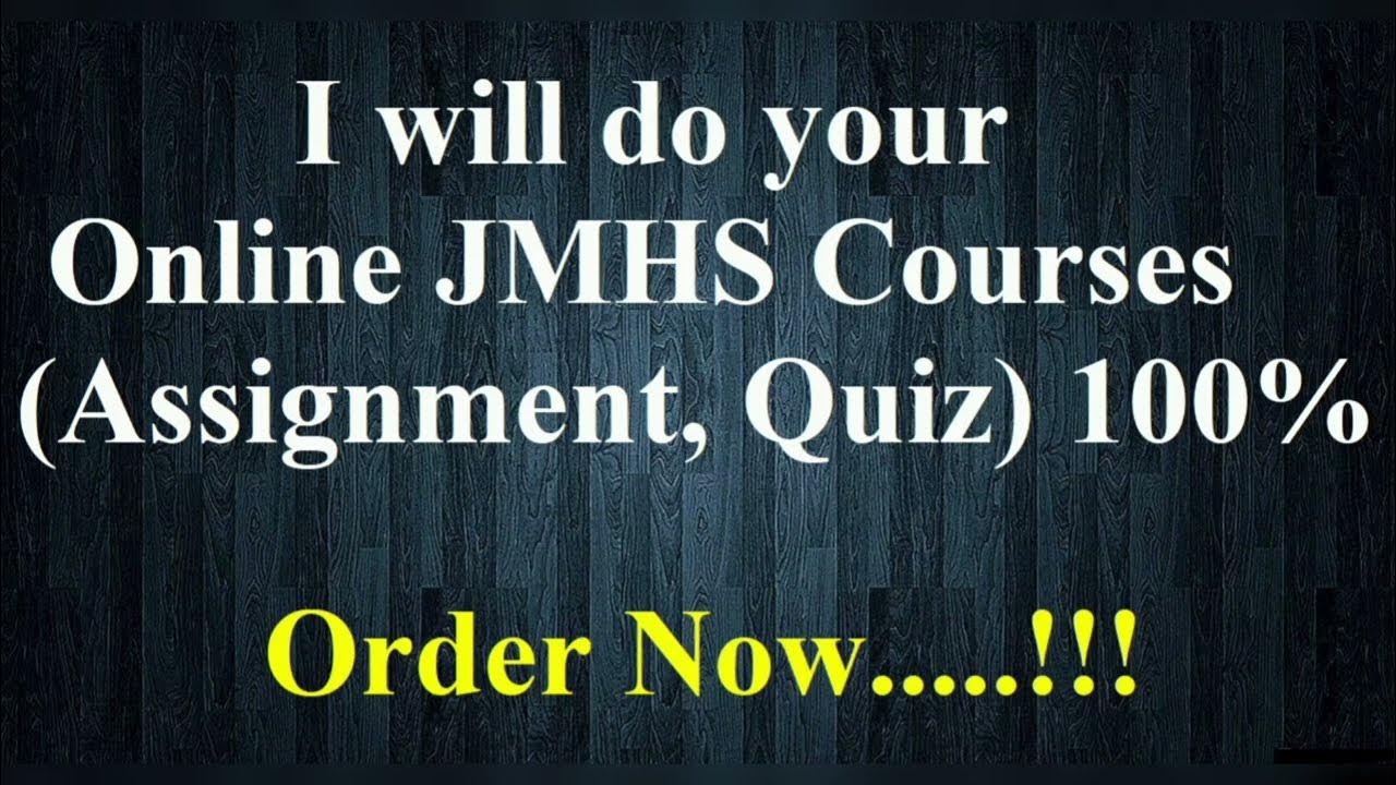 I will complete your online courses on James Madison High School (JMHS