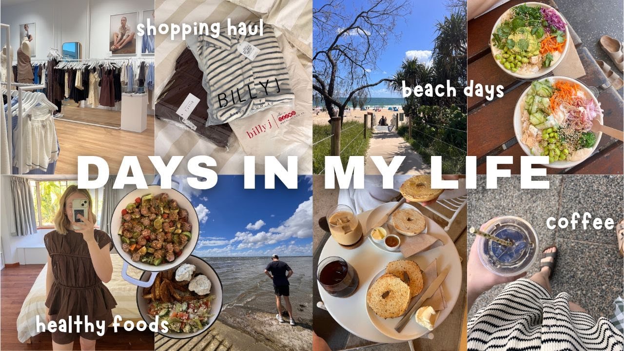 weekend vlog | beach day, shopping haul, cooking dinners, coffee dates