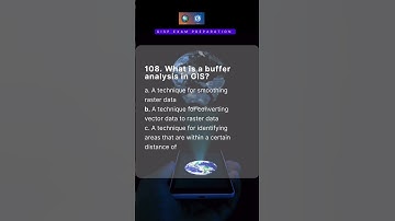 Q.108. GISP EXAM PREP—Buffer. #interview #gis #arcgis #arcgistutorial #arcgispro #quiz #exam #shorts