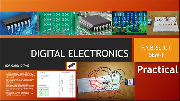 Implementation of NOR Gate on Breadboard(Universal Gate) using IC 7402 Digital Electronics Practical