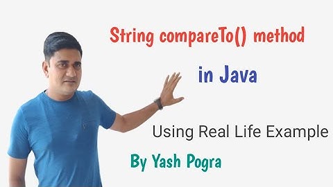 compareto method in java | Java String compareTo() Method Example