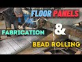 BEAD ROLLING THE FLOOR PANELS IN JIM'S OLD CAR