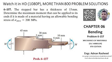 Bepaal het maximale moment dat op de uiteinden kan worden toegepast | Probleem 6-157 | Mechanica ...