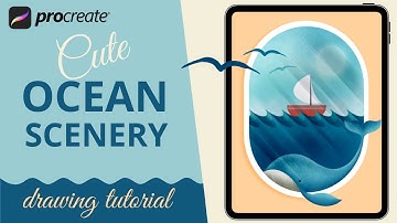 Ocean Scenery Painting in PROCREATE - Easy iPad Drawing Tutorial