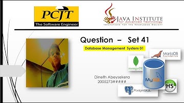 DBMS Question Series | Set 41| 1st Year |Java Institute| Dineth Abeysekera