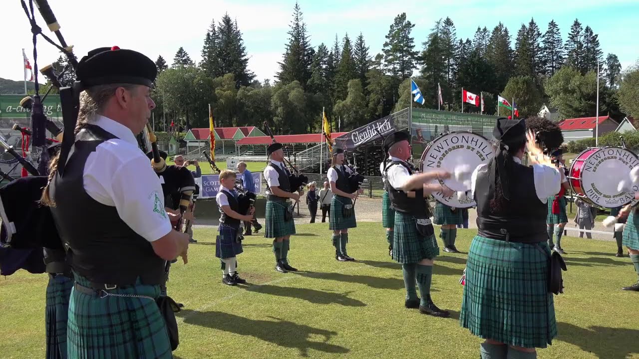 Green Hills, Battle's over & Lochanside set played by Newtonhill Pipe Band in Braemar Scotland 2019
