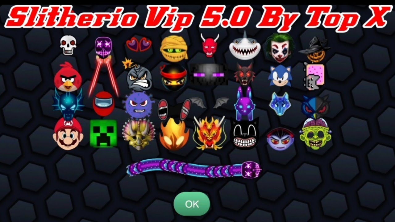 Slither.io Vip Devil 2.0 RELEASE  Epic Skin Slitherio Best Gameplay -  Reaper Skull Skin - New Skin 