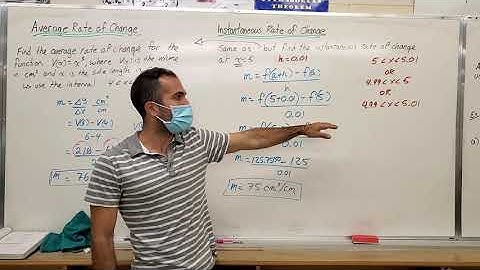 2.0 Average and Instantaneous Rate of Change (MHF4U)