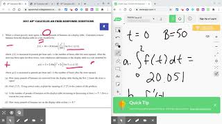 AP Calc AB: FRQ 2017 #2 Solutions