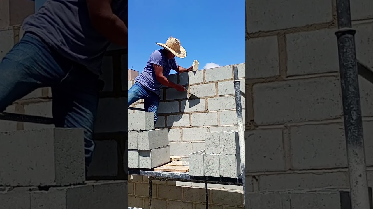 Como Acertar e Frisar Bloco Estrutural a Vista #pedreiro #construção #blocoestrutural #obra