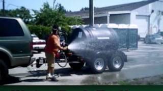 Water Tank Trailer Sprayer Nozzle Attachment Usage