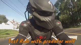 Alexlexuszxninja #predatorhelmet  wolf demo ride with go pro front view 60FPS