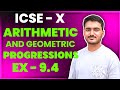 Arithmetic and Geometric Progressions icse Class 10 | EX - 9.4 | Que. - 6 To 12 | ML Aggarwal Math