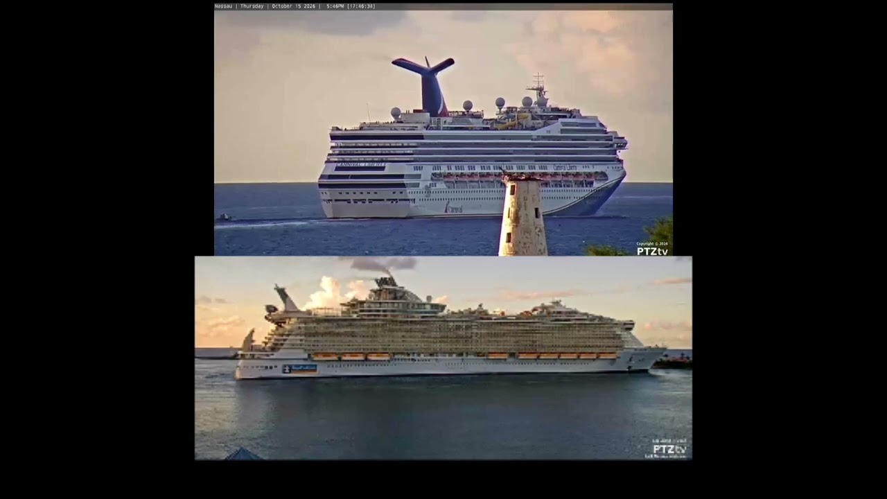 Oasis of the seas departing in Nassau with #cruise horn part 19