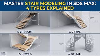 Master Stair Modeling in 3ds Max: 4 Types Explained