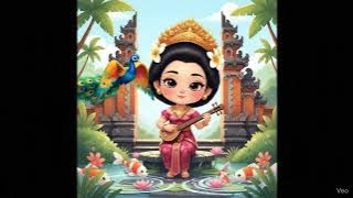 Balinese Girl Temple Music Peacock