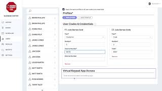 Virtual Keypad App: Commercial User Settings