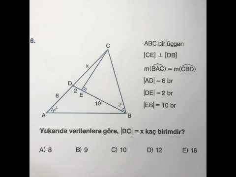 Üçgende benzerlik güzel bir soru