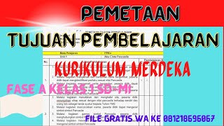 Pemetaan Tujuan Pembelajaran Kurikulum Merdeka Kelas 1 SD-MI Lengkap  Semua Mata Pelajaran