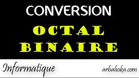 Convertir un nombre octal en binaire seulement en 2 une minute.