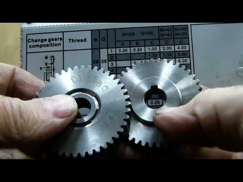 How to cut threads with a lathe tool on a Weisan CJM360F. Changing gears and a bit of yadda yadda...