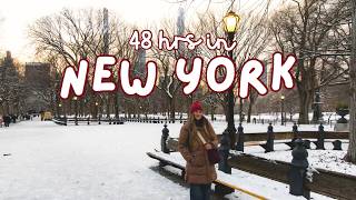 2 DAYS IN SNOWY NEW YORK CITY  ❄️🗽 Central Park, Rockefeller Center, 5th Avenue, & Holiday Markets!