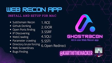 Gh0stR3c0n tool install and usage | d3vnull GUI version | recon automation(Mac OS)