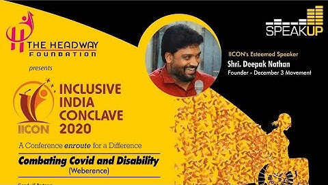 Our speaker Shri. Deepak Nathan, Founder of December 3 Movement at IICON 2020.