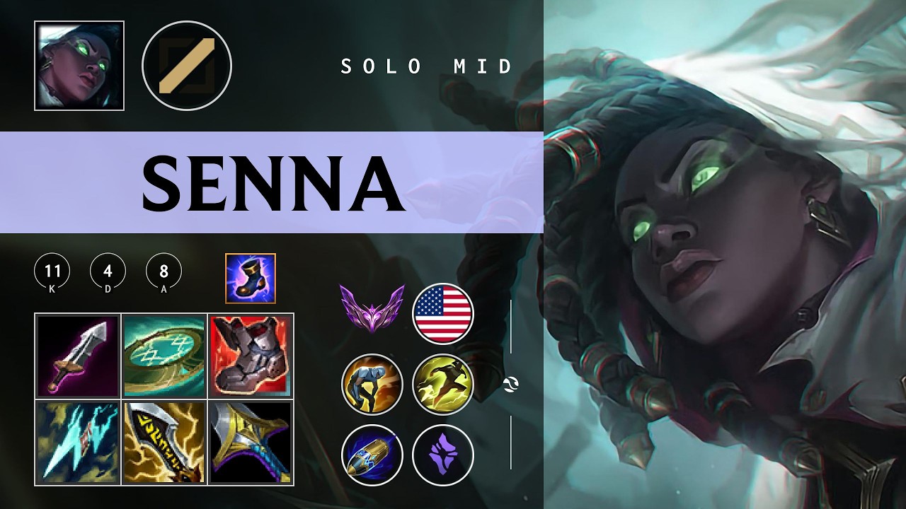 Senna Mid vs Qiyana - NA Master Patch 26.04