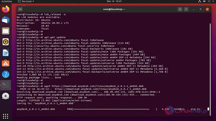 How to Install Anydesk on Ubuntu 20.4.1