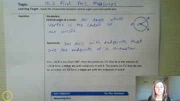 10.2-Find Arc Measures video #1