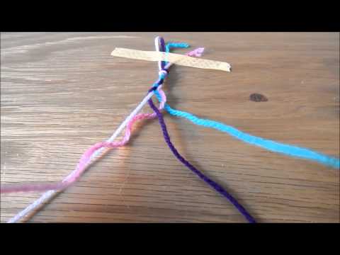 How to make a Friendship Bracelet with 4 Strings 