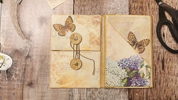 Envelope Folio Pocket Flip Out - Using Shabby Lilac - Part 2 - Junk Journal