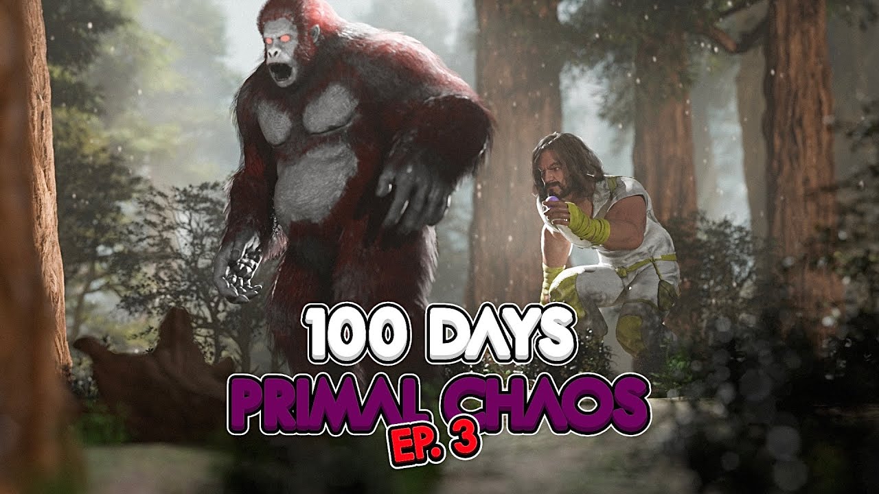 Getting Our First Alpha Dino in Ark Primal Chaos! | Ark 100 Days Ep.3