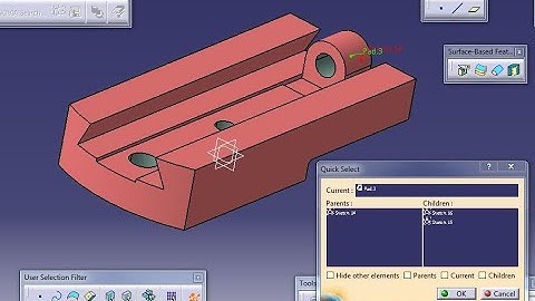 Quick Select option in Catia V5 tool, USER SELECTION toolbar