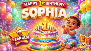Happy 1st Birthday Sophia  | Sophia Turns One – Personalized Baby Birthday Song
