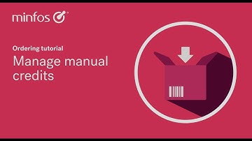 Manage manual credits in Minfos