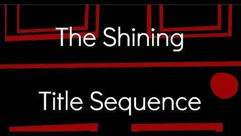 The Shining Motion Graphics Title Sequence