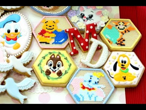 ディズニーキャラクターのアイシングクッキー 生徒様作品 Disney Characters Cookies Youtube