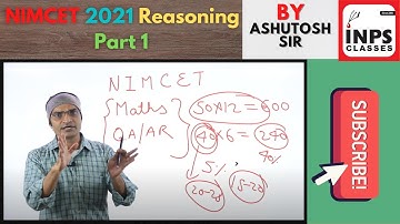 NIMCET 2021 Reasoning | Quant |  Part 1| Original Paper | Ashutosh Sir | INPS Classes | NIMCET 2022