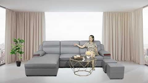 Trải nghiệm mẫu ghế sofa màu ghi có ốp gỗ sang trọng fb 080901| Furnibuy.com