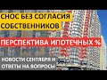 Новости недвижимости Снос жилья без согласия собственников  Перспективы ипотечной ставки. И другое..