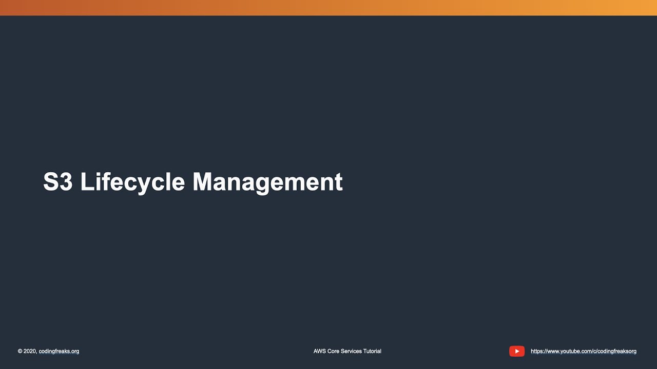 AWS S3 Lifecycle - YouTube