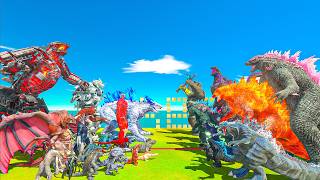 Evolution of Evolved Godzilla x Kong vs Team Mechagodzilla x Kiryu + Shimo - ARBS