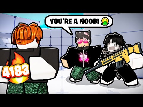 I Pretended To Be A NOOB, Then Showed My 4183 Win Streak! Roblox Rivals