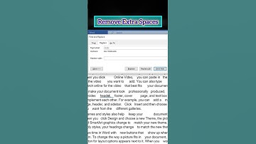 How to Remove Extra Spaces in a Document |MS Word |#shorts