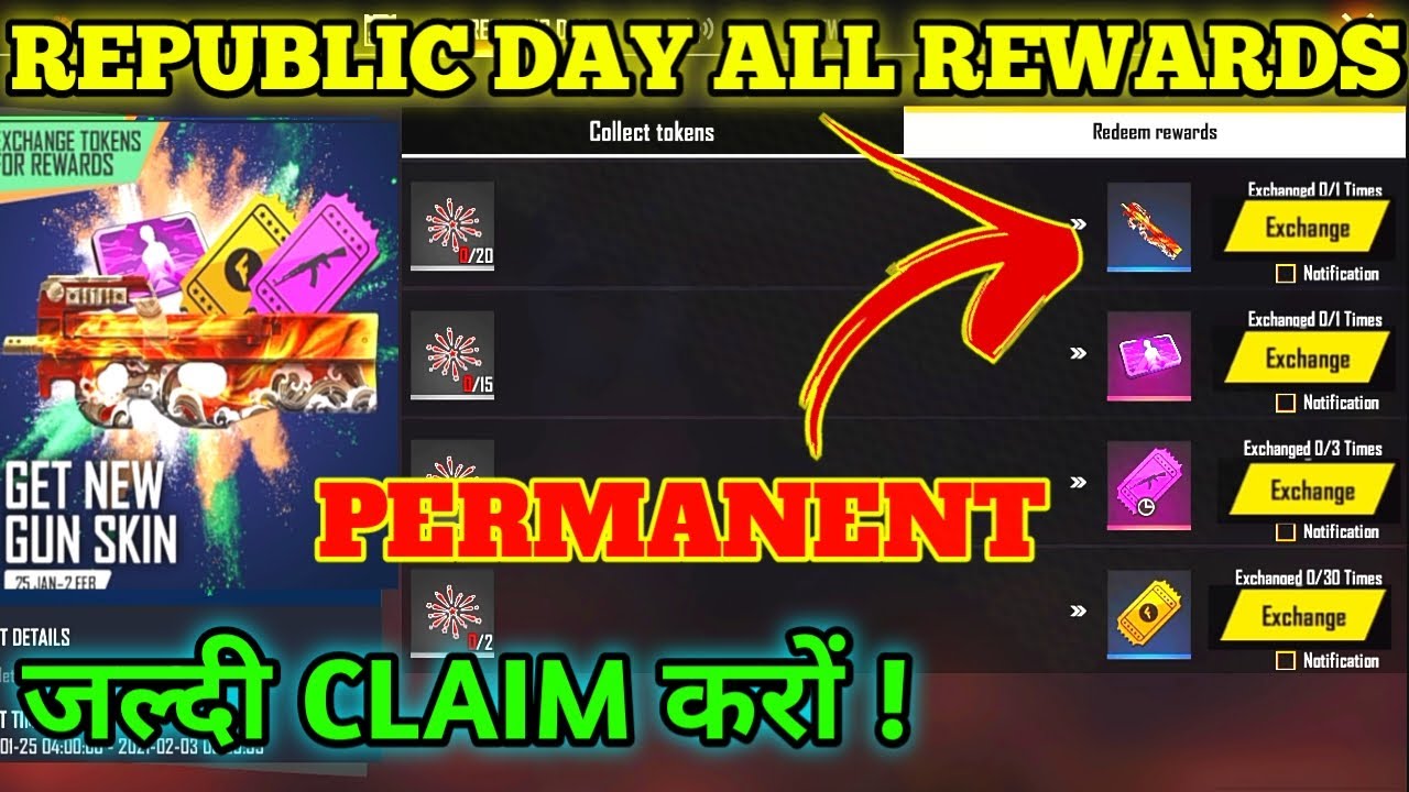 HOW TO CLAIM REPUBLIC DAY REWARDS FREE FIRE | FREE FIRE REPUBLIC DAY EVENT | FREE FIRE TODAY EVENT